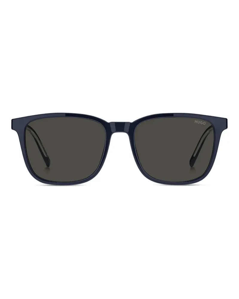 HUGO BOSS Sonnenbrille mit eckigem Gestell - Blau Blau