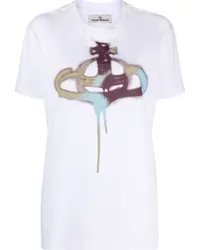 Vivienne Westwood T-Shirt mit Spray-Print Weiß