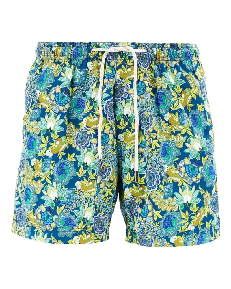PENINSULA Badeshorts mit Blumenprint - Blau Blau