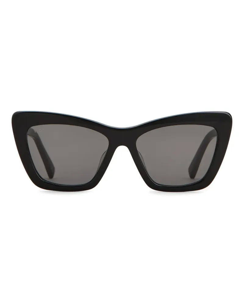 TOD'S Sonnenbrille mit Logo-Schild - Schwarz Schwarz