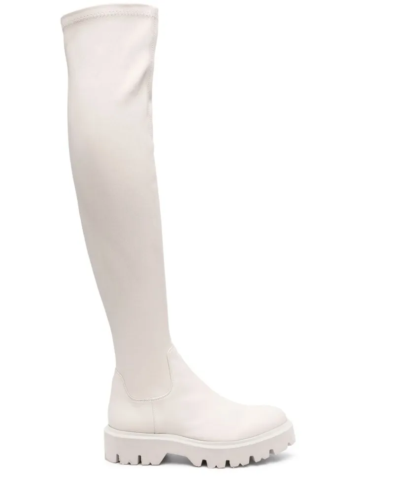 FESTA Milano Kniehohe Afrodite Stiefel - Nude Nude