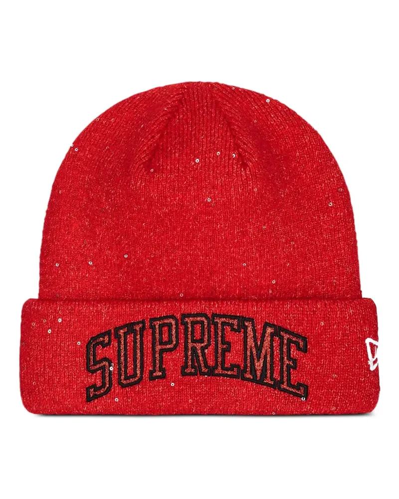 Supreme Being New Era Metallic Arc Beanie - Rot Rot