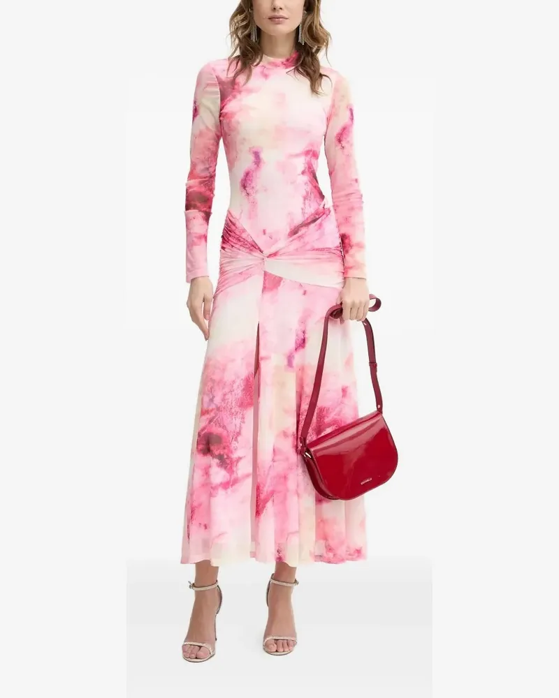 Bardot Midikleid mit Blumen-Print - Rosa Rosa