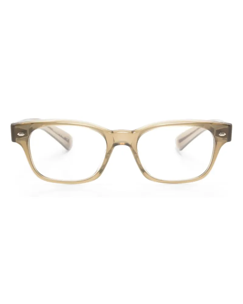 Oliver Peoples Brille mit transparentem Gestell - Grün Grün