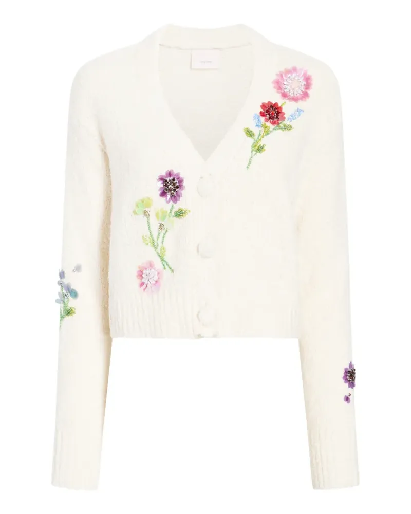 Cinq à Sept Solene Cardigan mit Blumen - Nude Nude