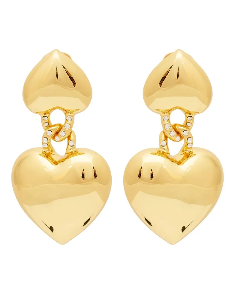 Kenneth Jay Lane Ohrringe mit Herzen - Gold Gold
