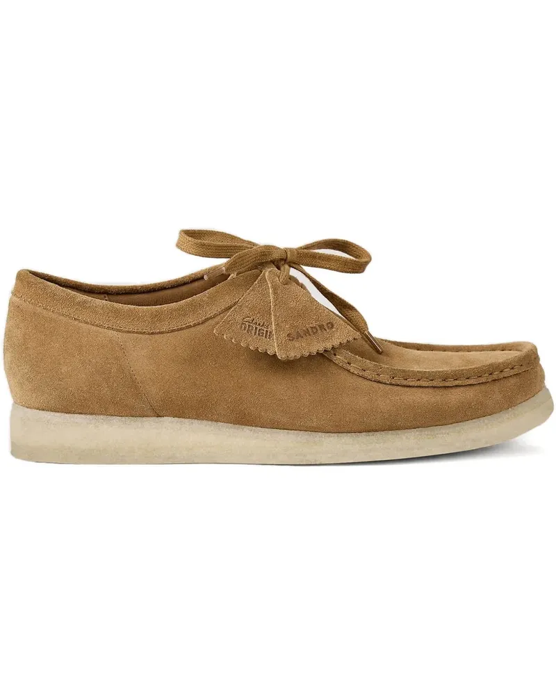 Sandro x Clarks Derby-Schuhe mit Ziernähten - Nude Nude