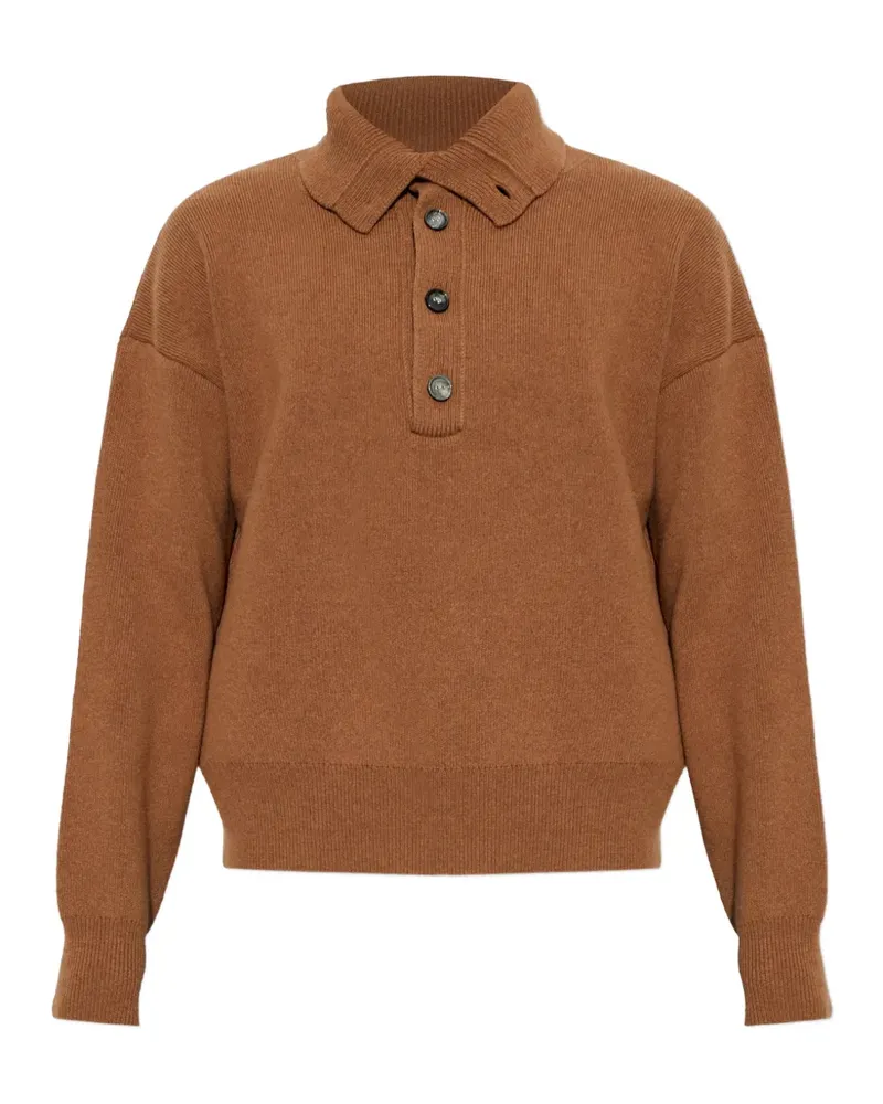 AMI Paris Pullover mit hohem Kragen - Braun Braun