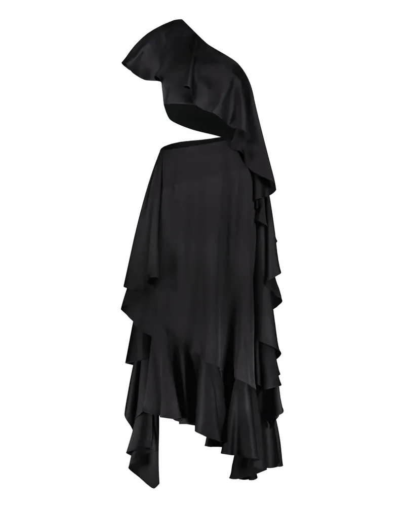 Alexander McQueen Kleid aus Seide - Schwarz Schwarz