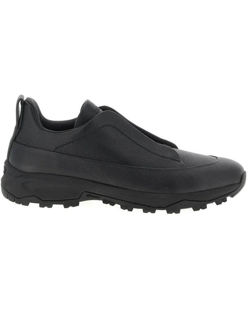 Ermenegildo Zegna Triple Stitch™ Monte leather sneakers - Schwarz Schwarz