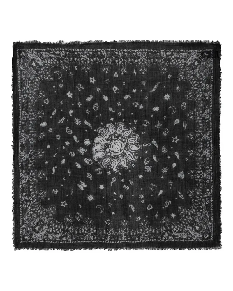 Zadig & Voltaire Nuage Schal mit Fransen - Schwarz Schwarz