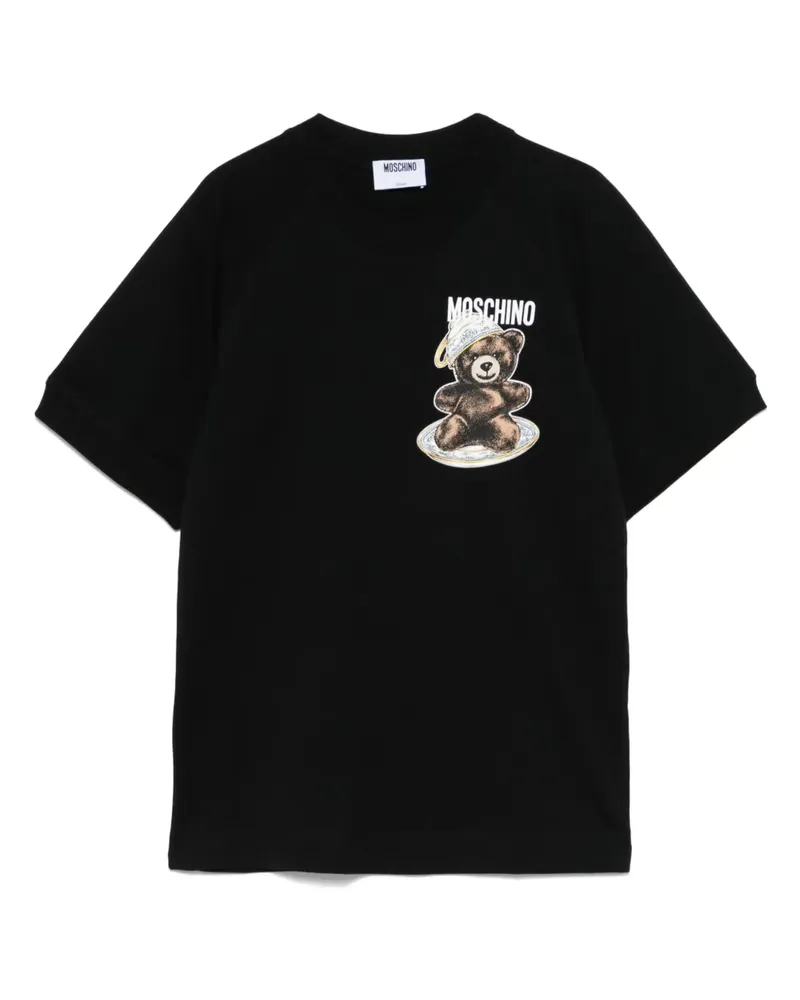 Moschino T-Shirt mit Logo-Print - Schwarz Schwarz