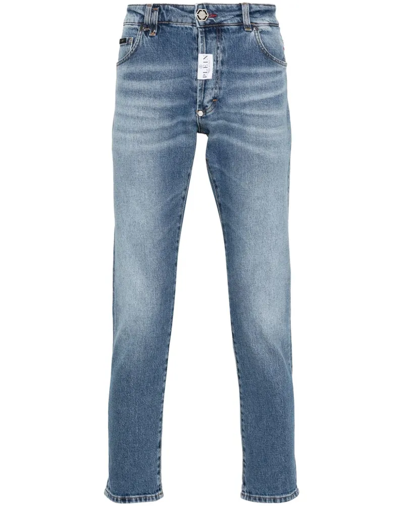 Philipp Plein Halbhohe Skinny-Jeans - Blau Blau