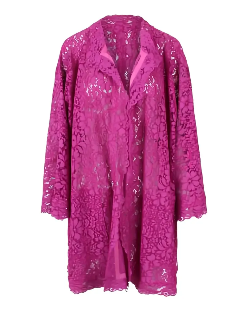 Gianluca Capannolo Mantel aus Blumenspitze - Rosa Rosa