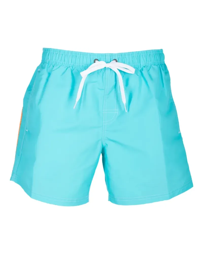 Sundek logo-patch swim shorts - Blau Blau