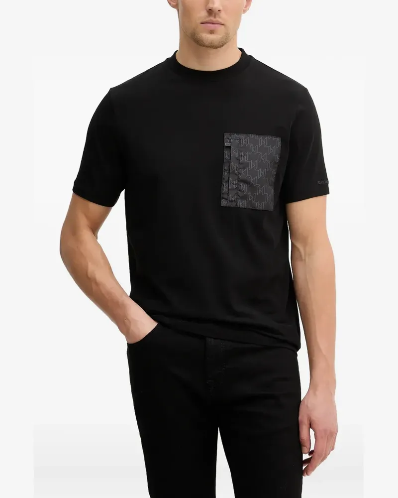 Karl Lagerfeld pocket-logo T-shirt - Schwarz Schwarz