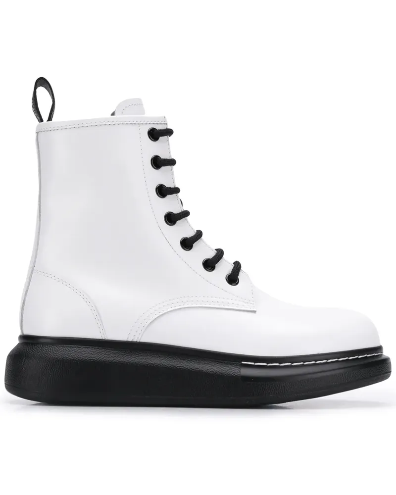 Alexander McQueen Stiefeletten mit Plateau - Weiß Weiß