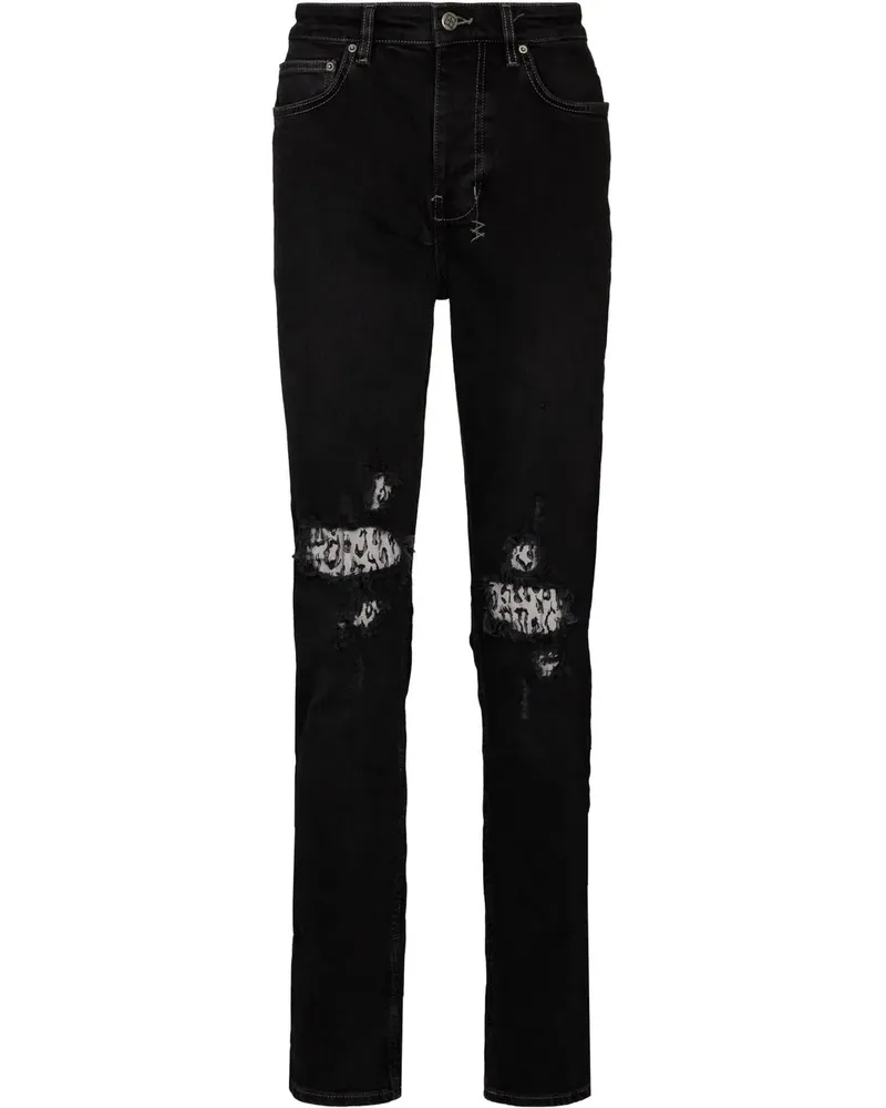 ksubi Slim-Fit-Jeans im Distressed-Look - Schwarz Schwarz