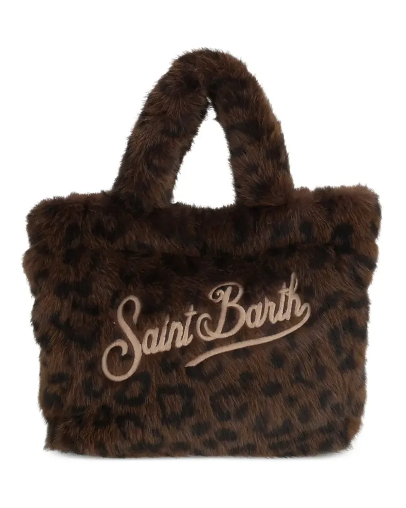 MC2 Saint Barth Mini Vanity Tote Bag aus Faux Fur mit Leopardenprint - Braun Braun