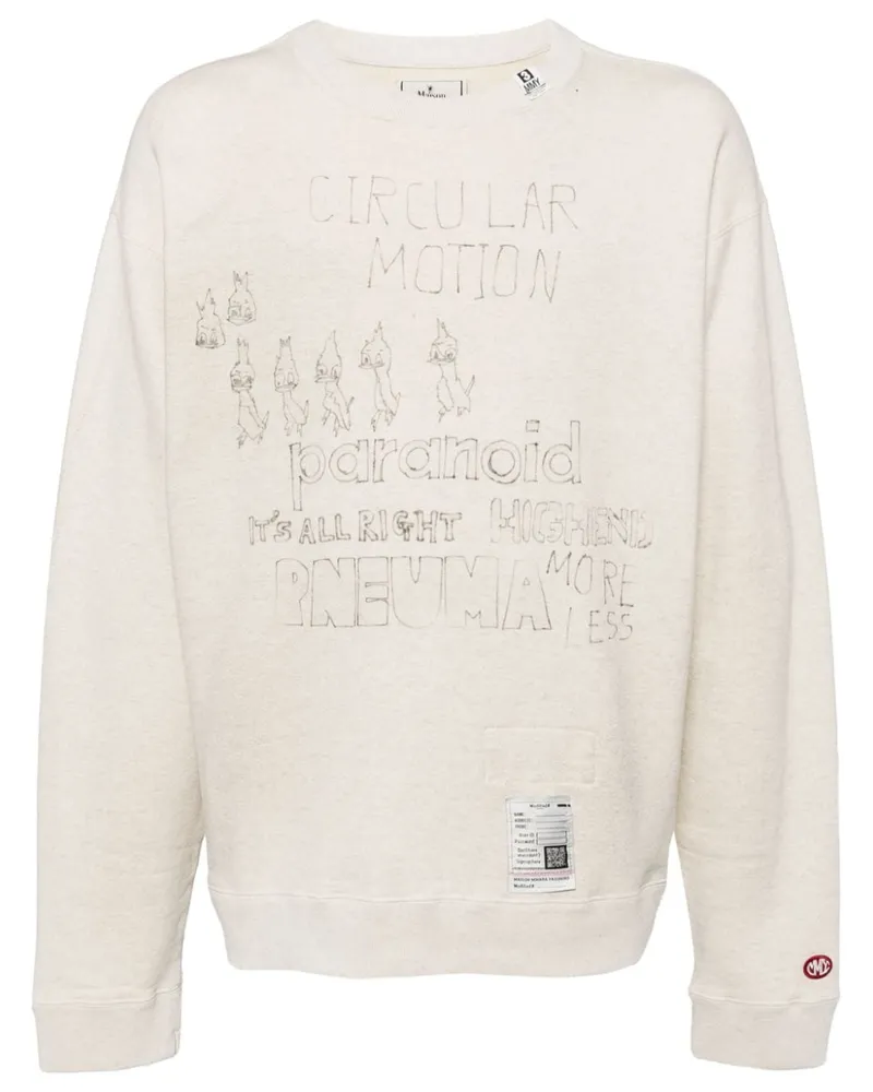 MIHARAYASUHIRO Sweatshirt mit Print - Nude Nude