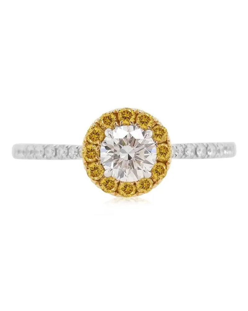 HYT Jewelry 18kt Weißgoldring mit Diamanten - Silber Silber