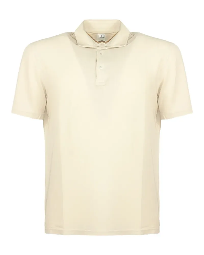 Fedeli buttoned polo shirt - Nude Nude