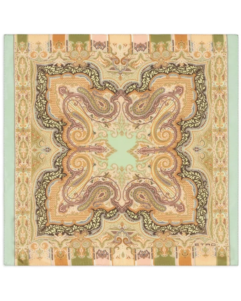 Etro Einstecktuch aus Seide mit Print Nude