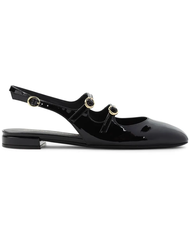 Stuart Weitzman Ballerinas in Lackoptik - Schwarz Schwarz