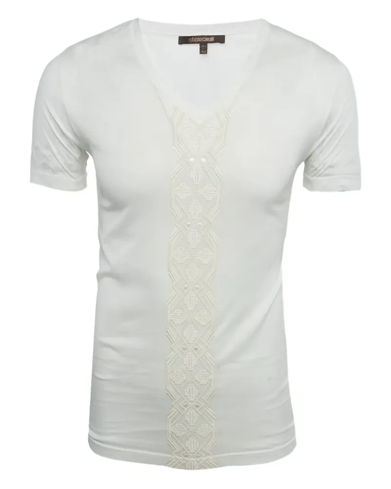 Roberto Cavalli V-neck short-sleeve T-shirt - Weiß Weiß