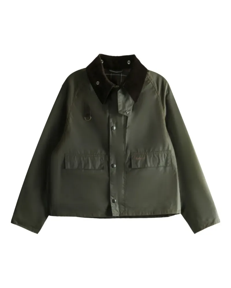 Barbour corduroy-collar jacket - Grün Grün