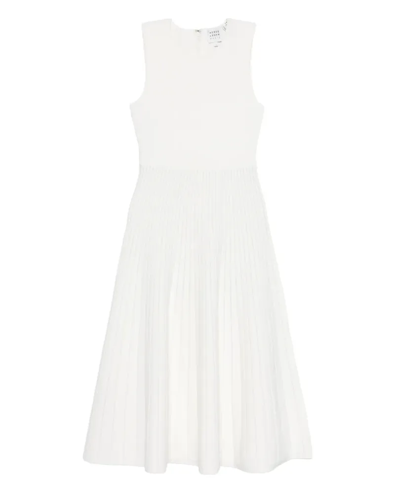 Hervé Léger A-Linien-Kleid mit Falten - Weiß Weiß