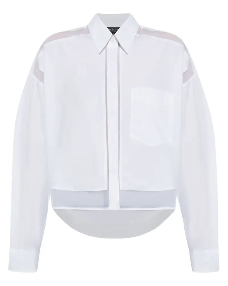 Rag & Bone Hemd mit Kontrasteinsätzen - Weiß Weiß
