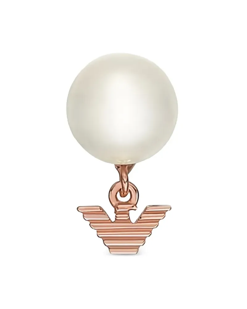 Emporio Armani logo-charm pearl earrings - Rosa Rosa