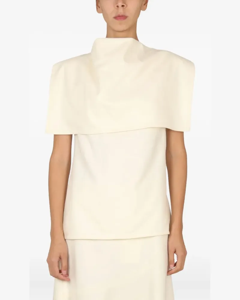 Jil Sander funnel-neck top - Nude Nude