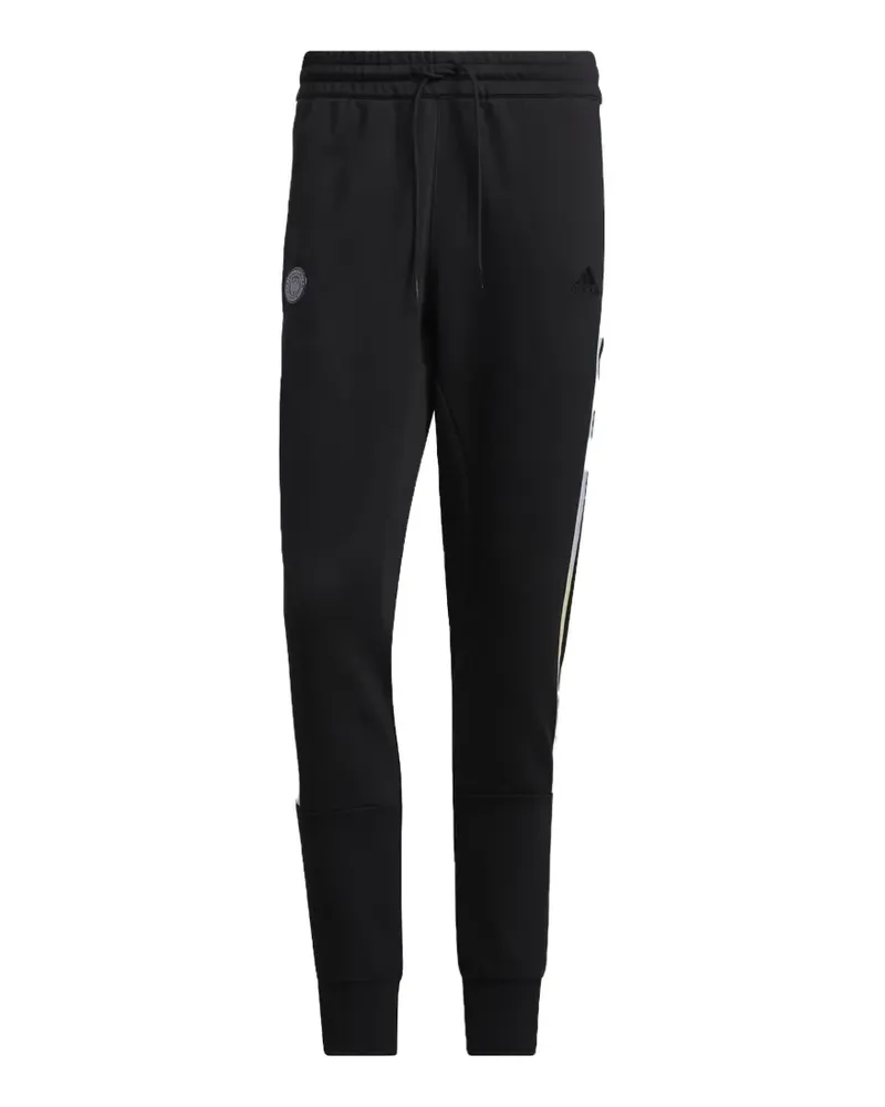 adidas Gestreifte x Donovan Mitchell Jogginghose - Schwarz Schwarz