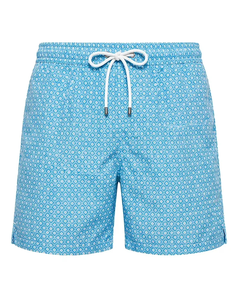Fedeli Badeshorts mit geometrischem Print - Blau Blau