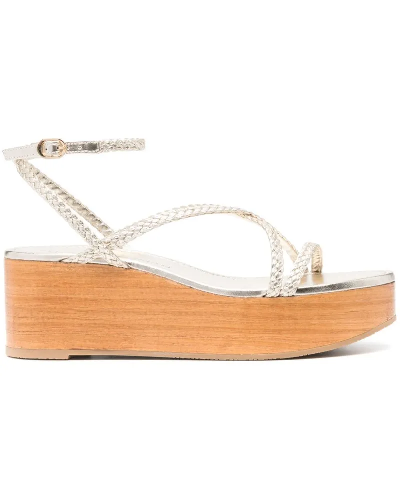 Stuart Weitzman Wovette Wedge-Sandalen - Gold Gold