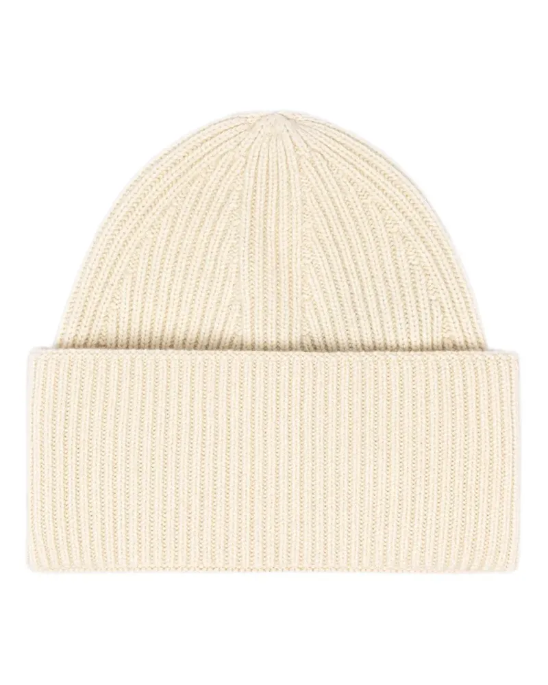 Laneus Gerippte Beanie - Nude Nude