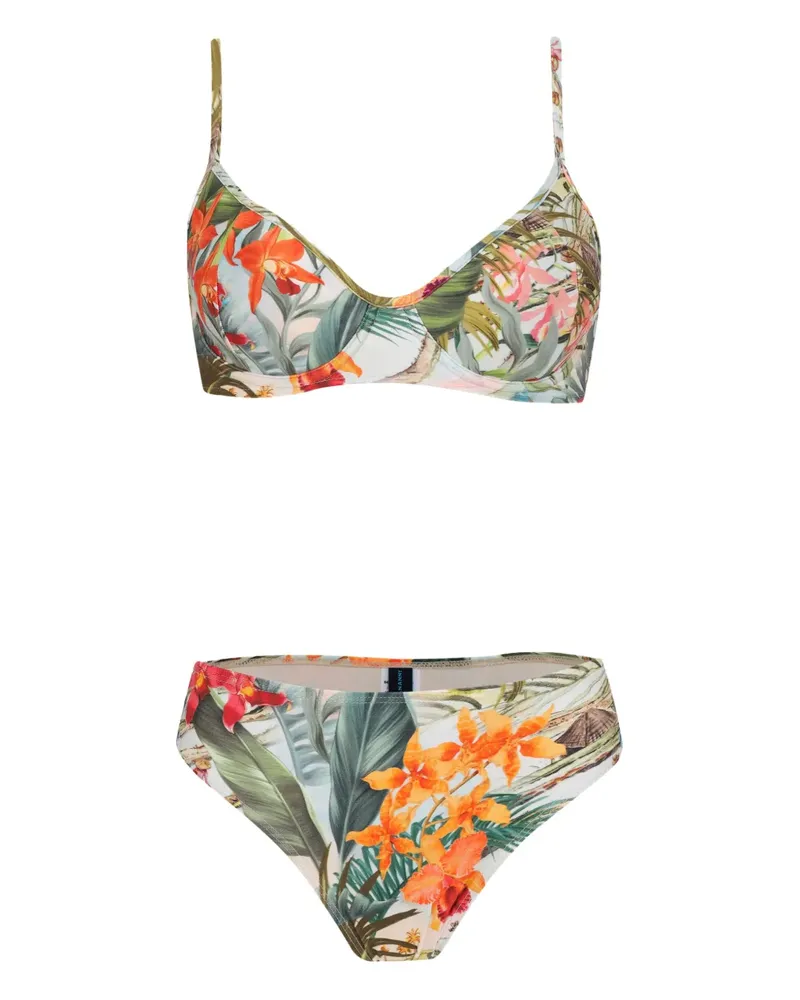 Lygia & Nanny Lilica Bikini mit tropischem Print - Grün Grün