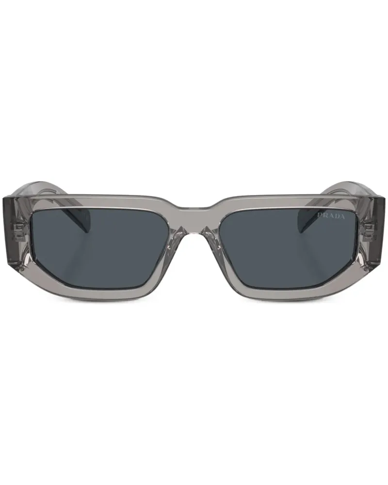 Prada Eckige Sonnenbrille mit Triangel-Logo - Grau Grau