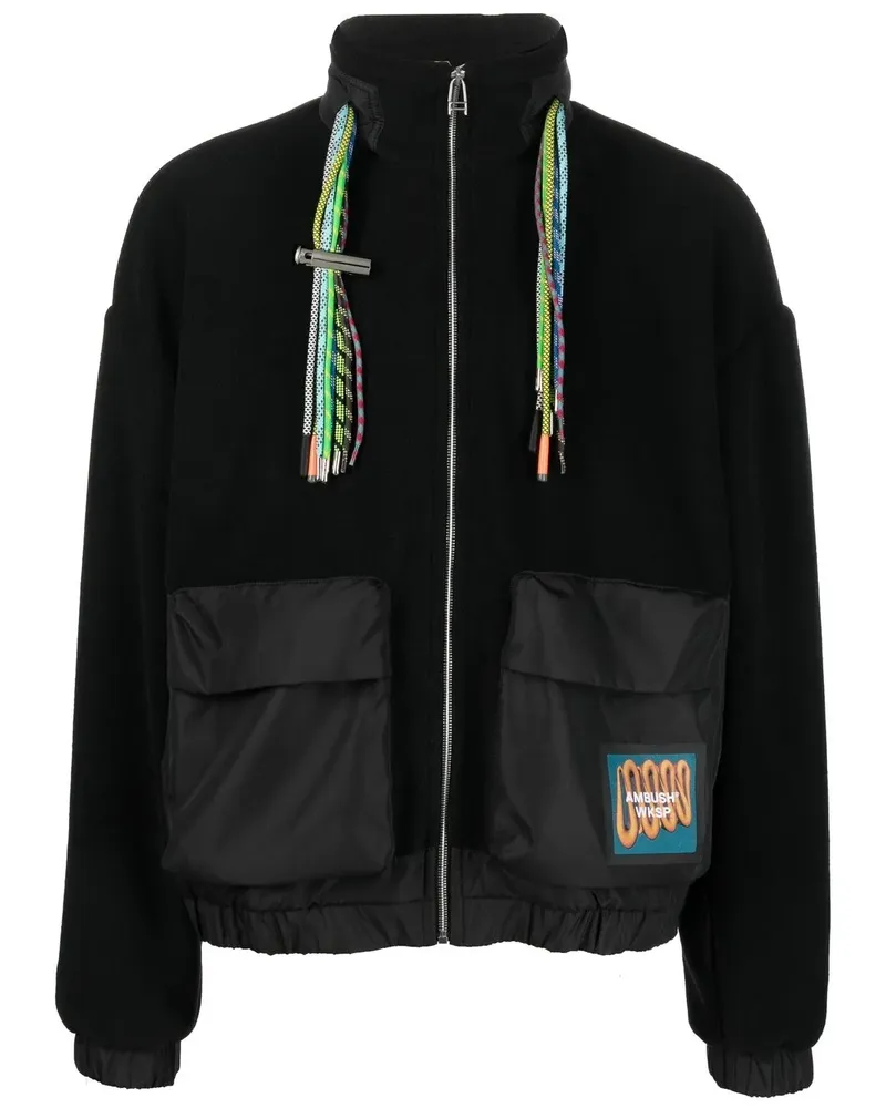 AMBUSH Fleecejacke mit Kordeln - Schwarz Schwarz