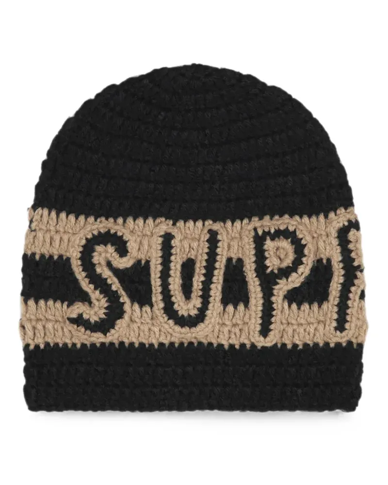 Supreme Being crochet beanie hat - Schwarz Schwarz