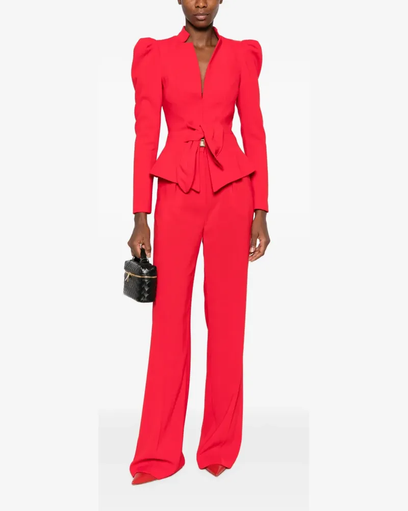 Elisabetta Franchi bow-detail blazer - Rot Rot