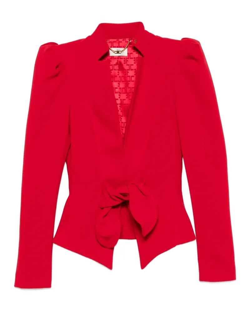 Elisabetta Franchi Blazer mit Schleife - Rot Rot