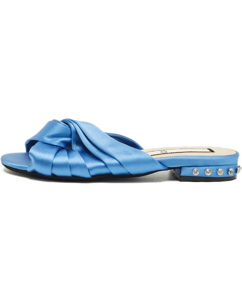 N° 21 knot-detail satin sandals - Blau Blau