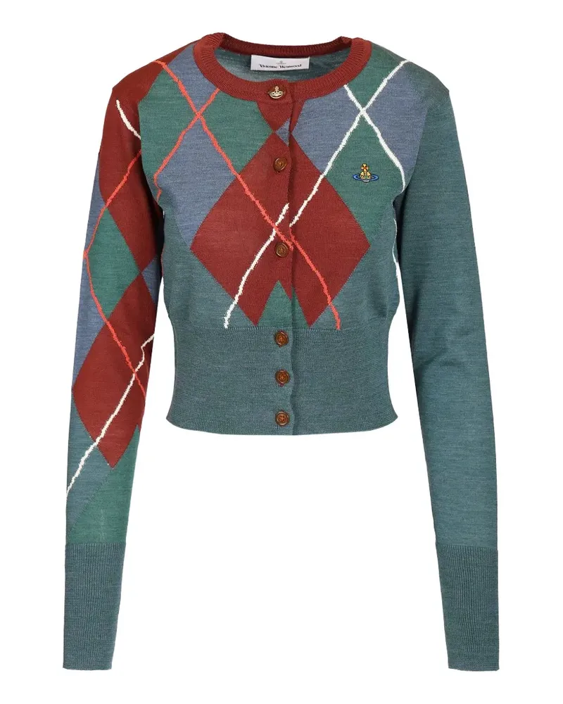 Vivienne Westwood argyle cropped cardigan - Grün Grün