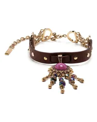 Dolce & Gabbana Choker mit Herzanhänger Braun