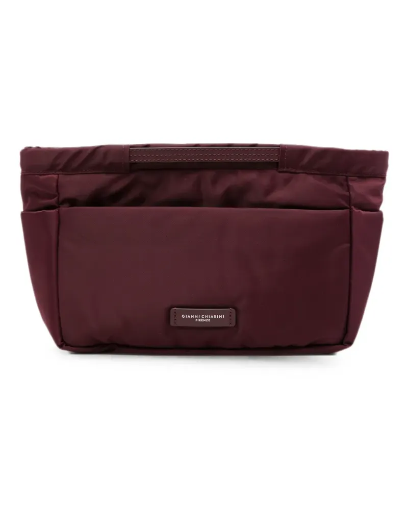 Gianni Chiarini Clutch mit Logo-Schild - Violett Violett