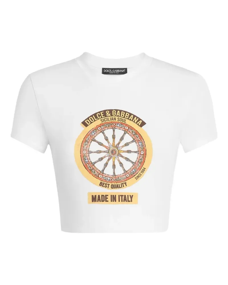 Dolce & Gabbana T-Shirt aus Jersey - Weiß Weiß