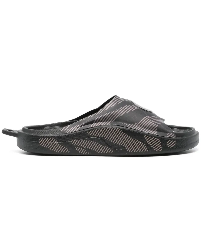 adidas Pantoletten mit Logo-Prägung - Schwarz Schwarz